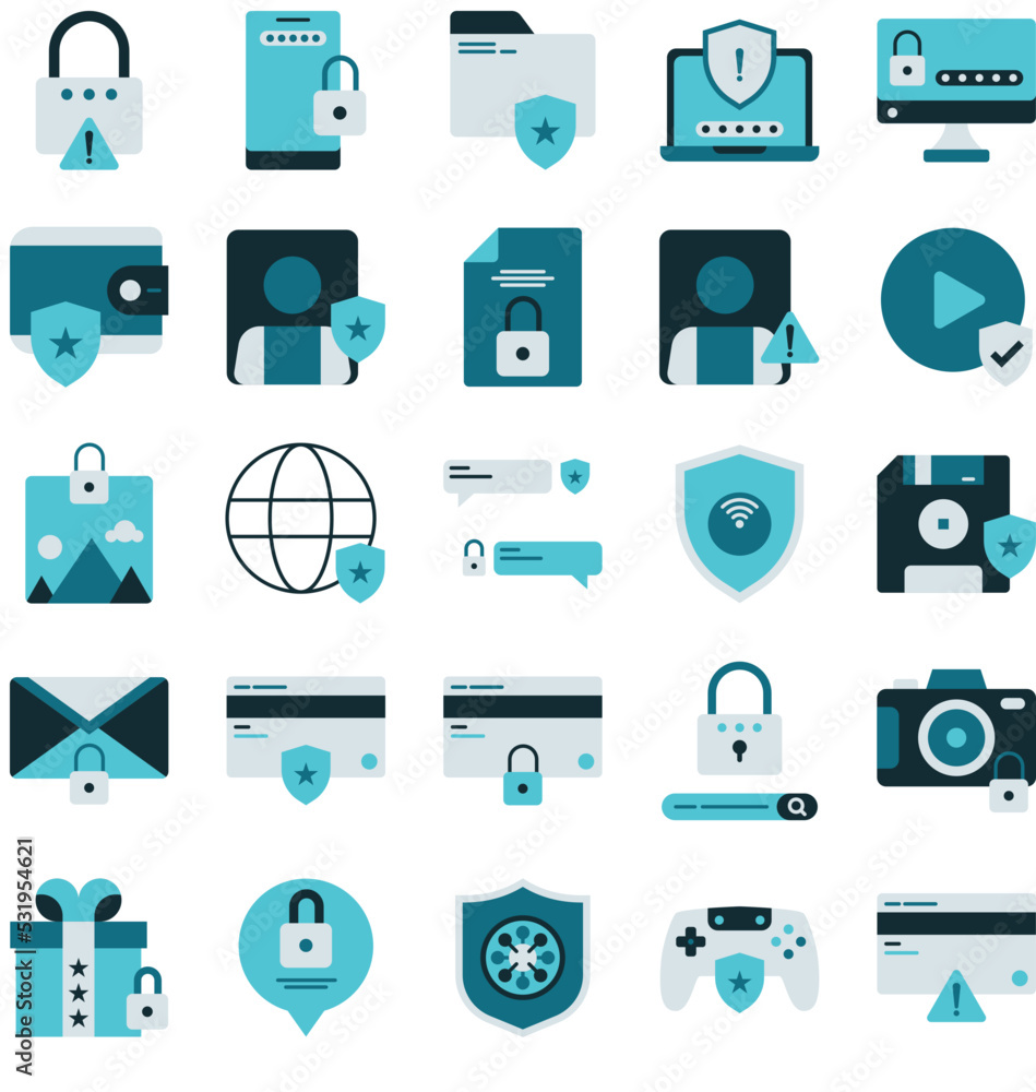 a collection of icons with the theme of gadget and device security a collection of icons with the theme of gadget and device security