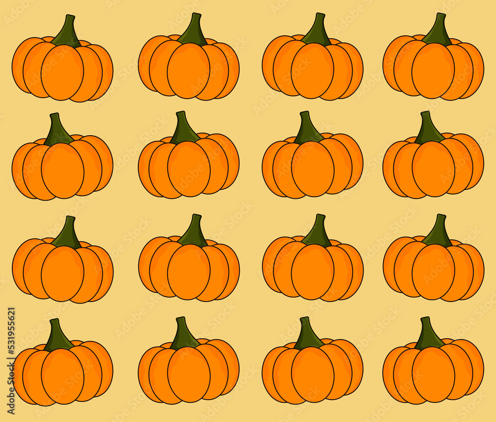 Orange pumpkin background for the holiday Halloween.