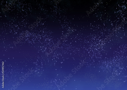 星降る夜空のイラスト背景 A４横型