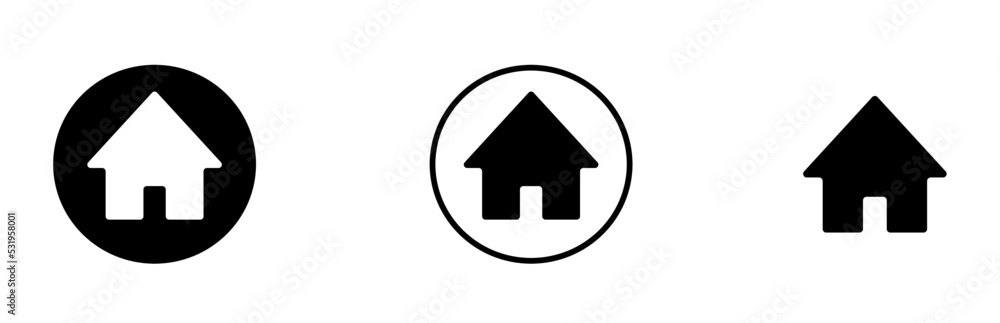 Home icons set. House vector icon. Home icons set. House vector icon.