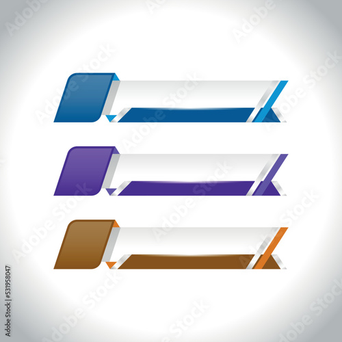 Lower third label social media video banner