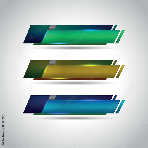 Lower third tv titles set vector