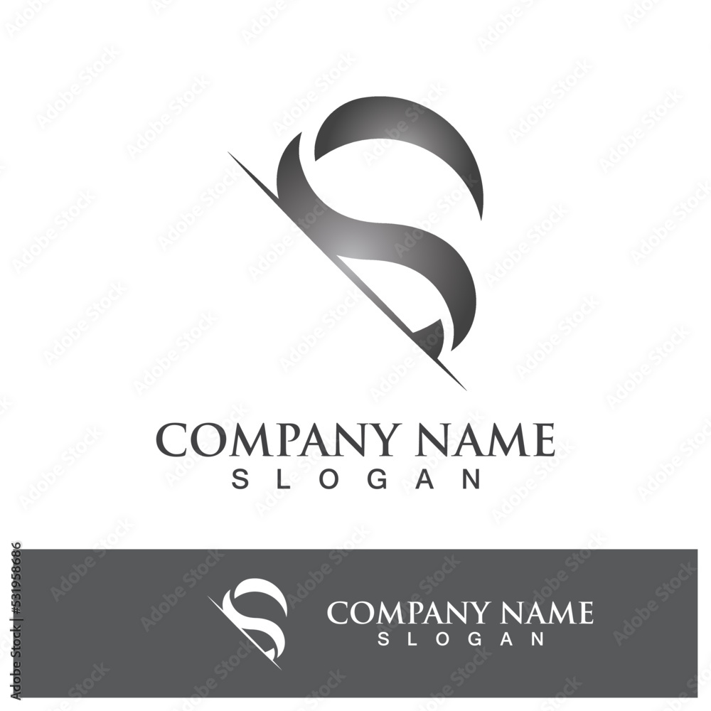 Obraz premium Business corporate S letter logo