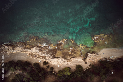 Kroatien Porec Drohnenaufnahme Meer 