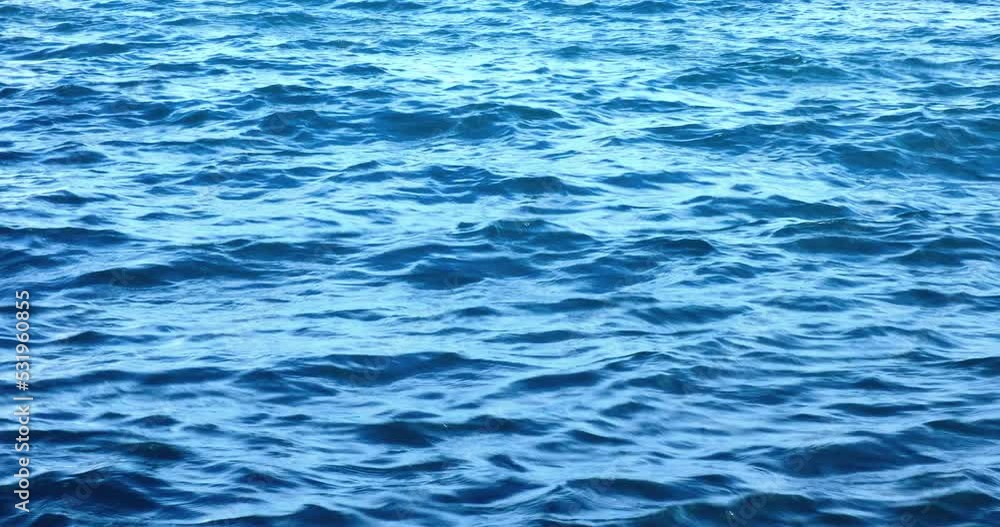 Sea waves surface. Concept of ecology, global warming, climate change, environmental problems, lack of drinking water, drought. 4K background with copy space Sea waves surface. Concept of ecology, global warming, climate change, environmental problems, lack of drinking water, drought. 4K background with copy space