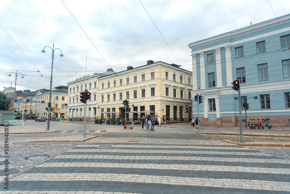 Helsinki, the capital of Finland, in the summertime.