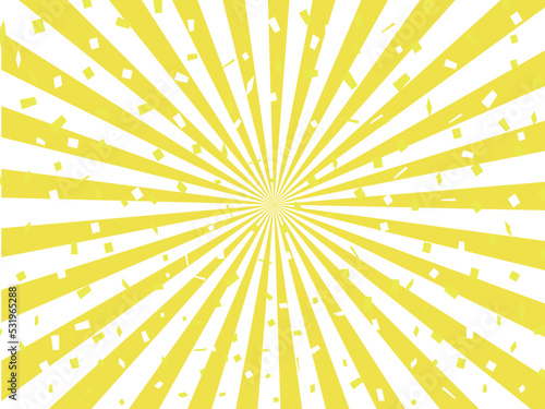 サンバースト　黄色　紙吹雪