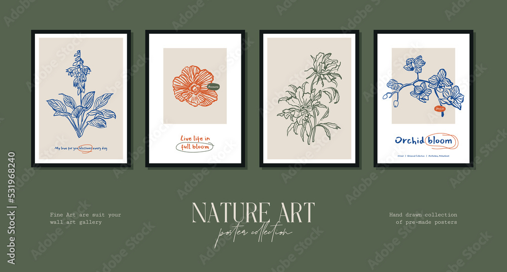 Bohemian poster collection with wildflowers and botanical illustrations for your wall art gallery
Bohemian poster collection with wildflowers and botanical illustrations for your wall art gallery