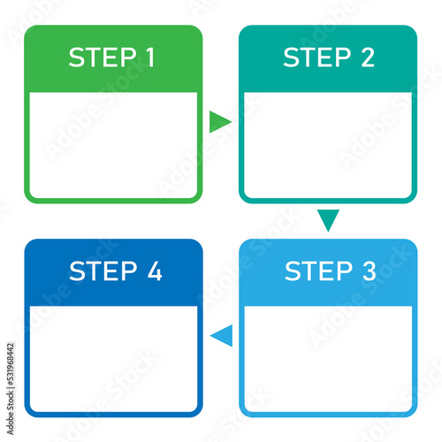 Template infographic with 4 steps for business concept isolated on white background. Can be used for presentations, workflow, etc. jpeg image jpg illustration
