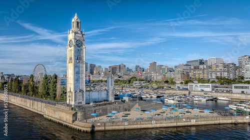 Clock tower and Montreal city
