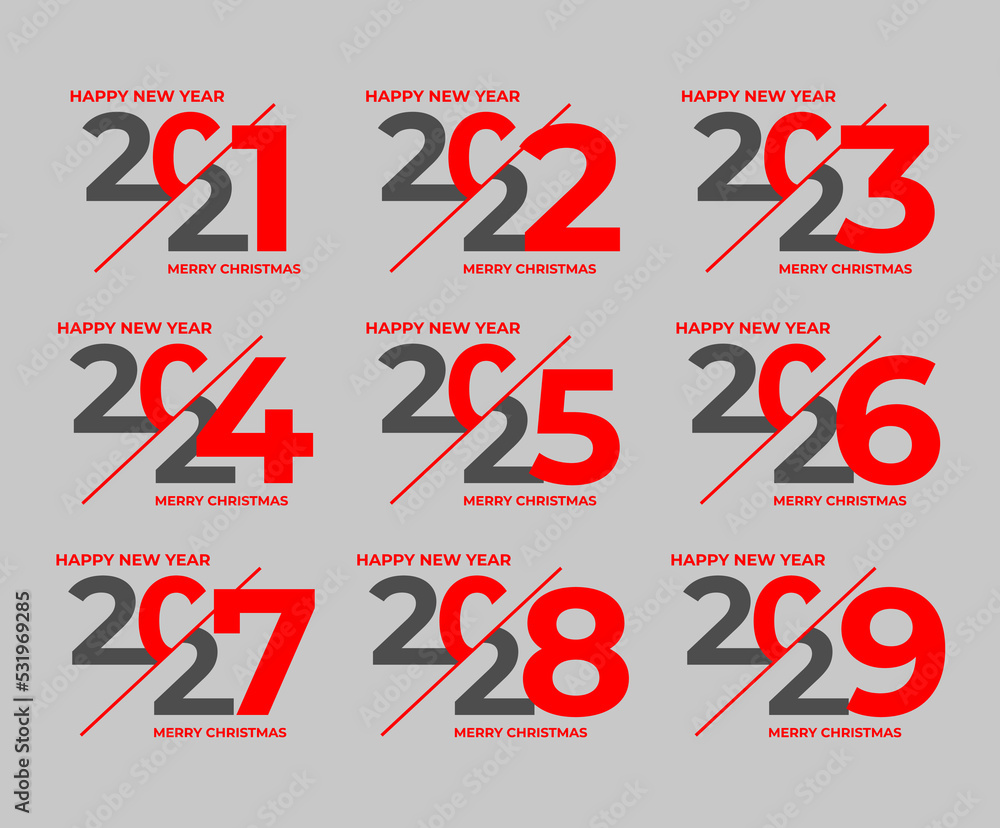 Concept for vision year 2021-2029 on background. Vector. Concept for vision year 2021-2029 on background. Vector.