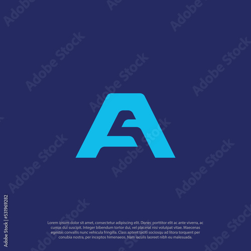 monogram as or sa logo in gestalt or negative space concept in two letter s and a in one shape logo vector