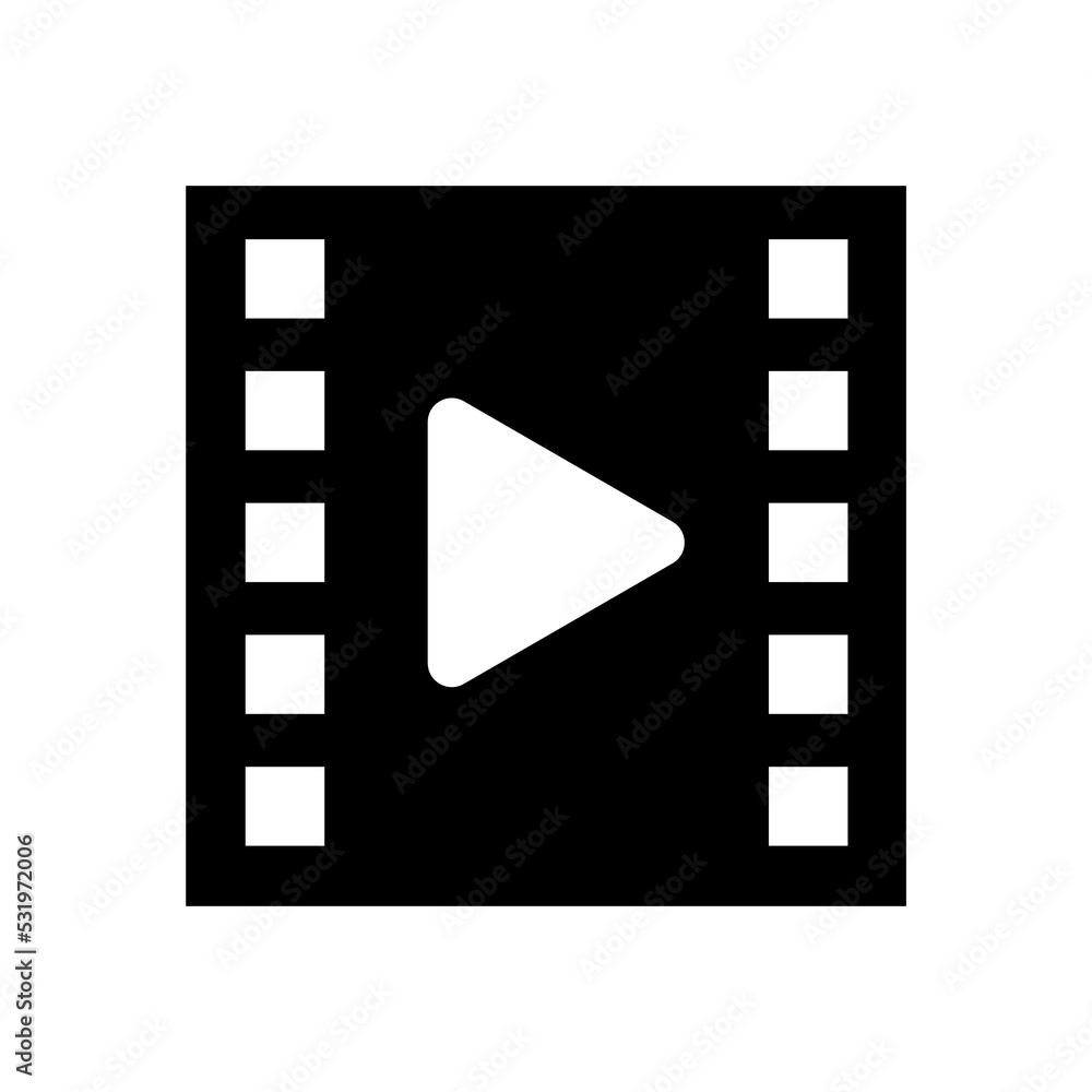 Graphic flat movie icon for your design and website Graphic flat movie icon for your design and website