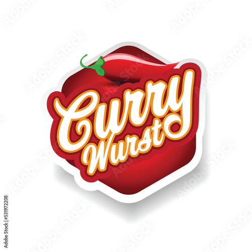 Curry Wurst german food sign