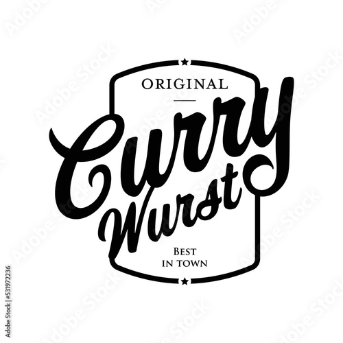 Curry Wurst german food sign