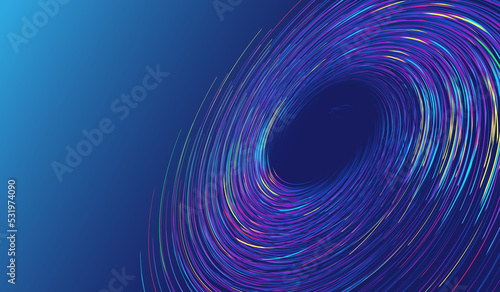 Colorful spiral swirl internet technology vector background