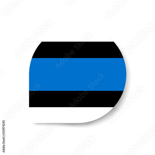 Free Download  Estonia drop flag icon with shadow on white background. - GFXLoad