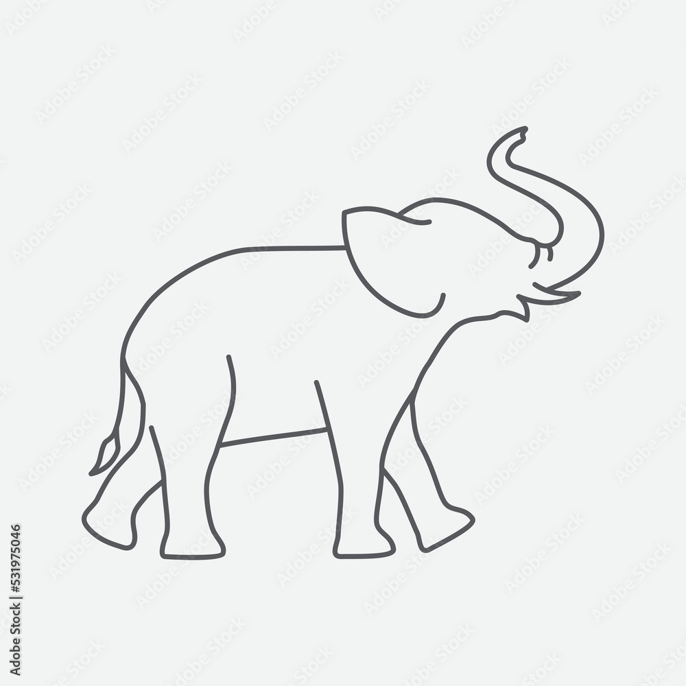 Elephant logo icon. Simple elephant design symbol. Elephant logo sign vector illustration design. Vector illustration Elephant logo icon. Simple elephant design symbol. Elephant logo sign vector illustration design. Vector illustration