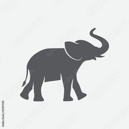 Elephant logo icon. Simple elephant design symbol. Elephant logo sign vector illustration design. Vector illustration © kursi_design