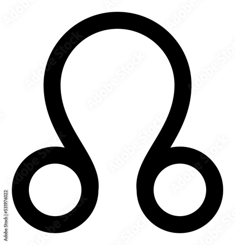 Rahu icon. Planet symbol. Black sign. Astrological calendar. Jyotisha. Hinduism, Indian or Vedic astrology horoscope photo