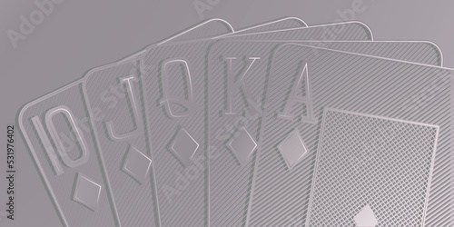 Luxury background with creative playing cards