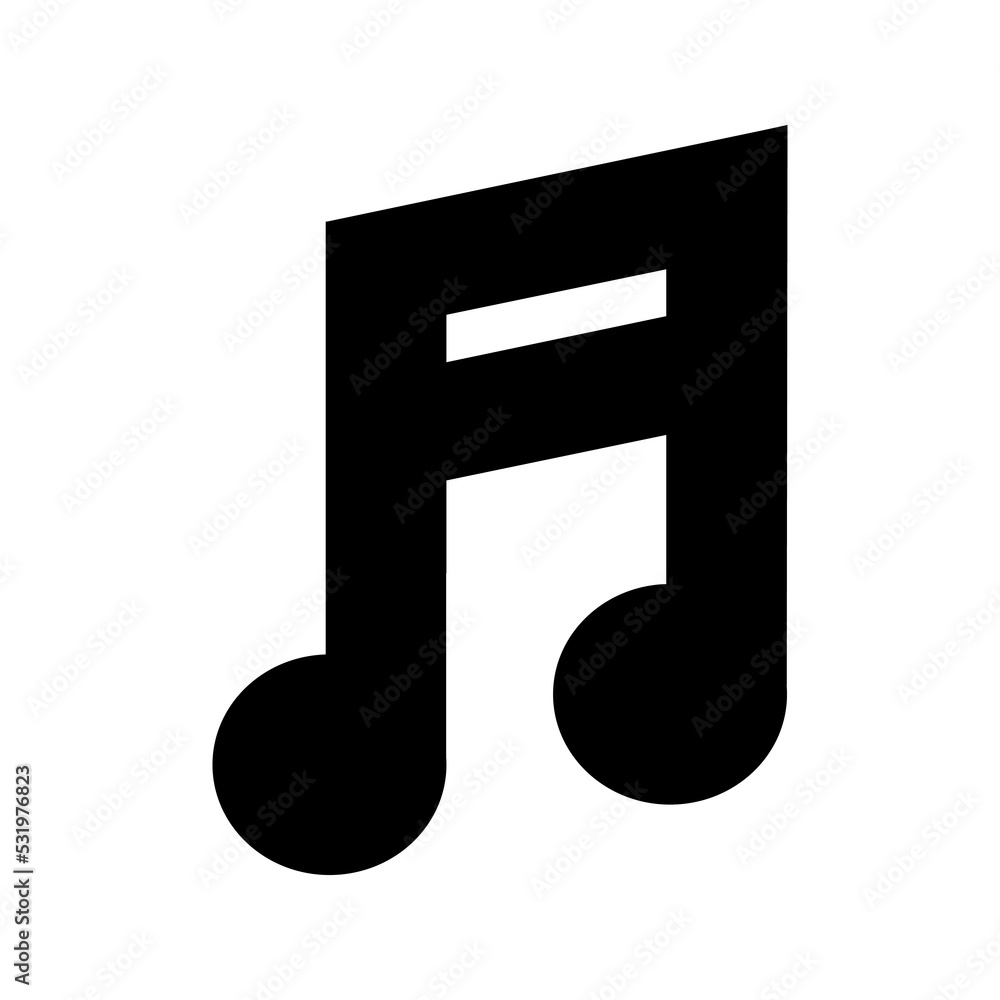 Graphic flat musical notes icon for your design and website Graphic flat musical notes icon for your design and website