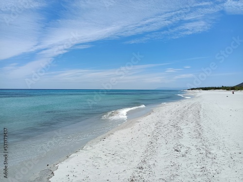 Cartolina da una spiaggia caraibica situata in Sardegna Italia