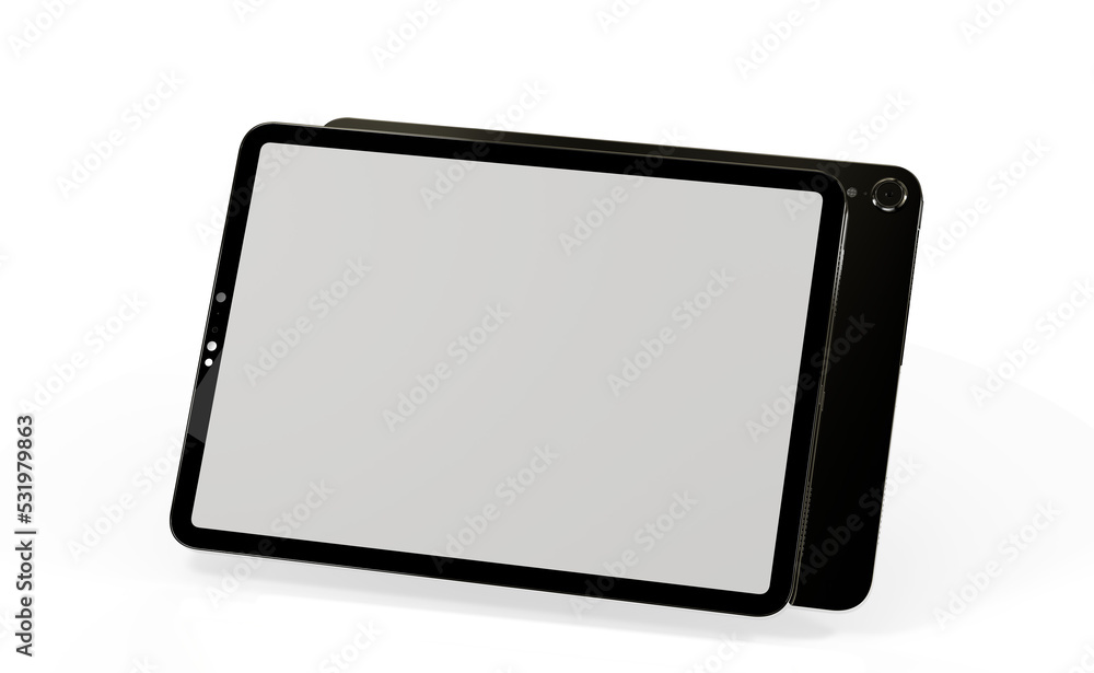 Photo Black tablet computer with blank 3d Photo Black tablet computer with blank 3d
