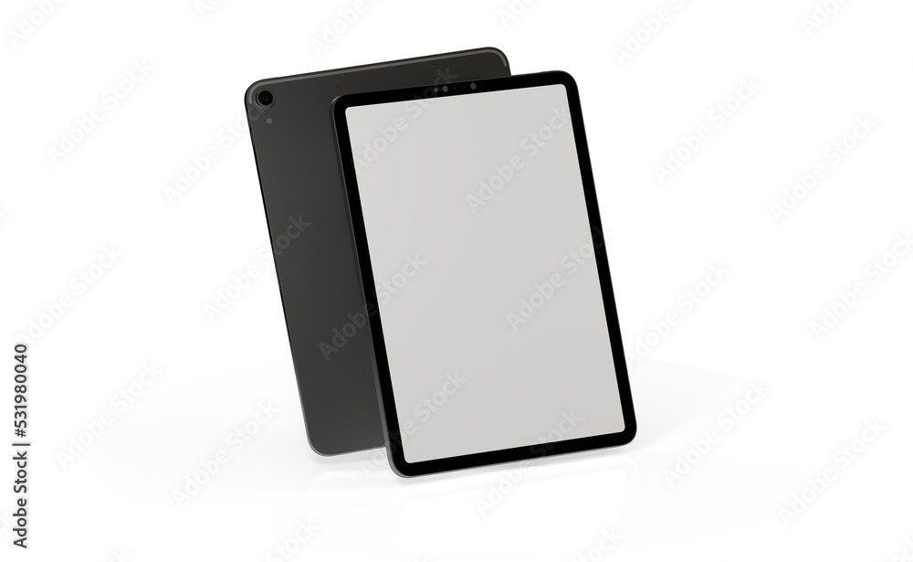 Photo Black tablet computer with blank 3d Photo Black tablet computer with blank 3d