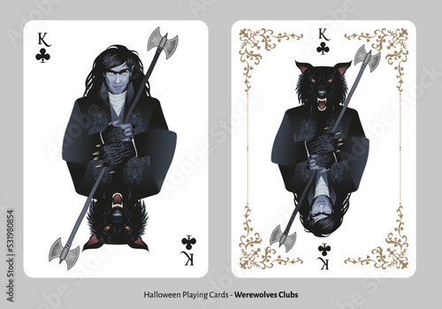 Canvas Print Halloween playing cards