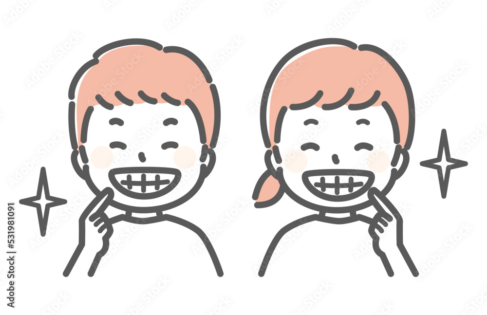 simple illustration for dentist and teeth