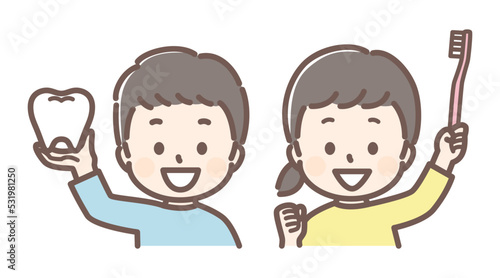 simple illustration for dentist and teeth