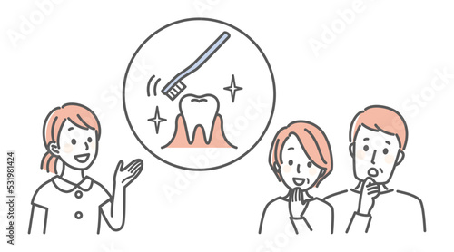 simple illustration for dentist and teeth