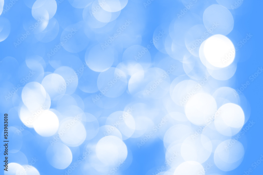 Blue Bokeh Background - Lights At Night - Christmas Blue Bokeh Background - Lights At Night - Christmas
