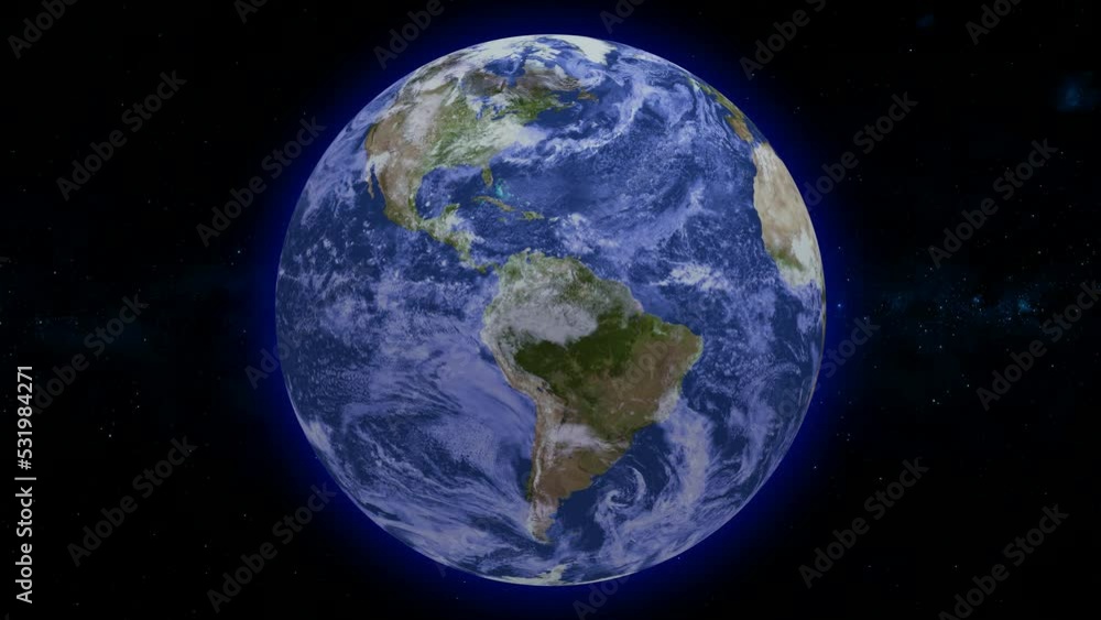 earth rotating Planet earth in space orbit. World spinning in universe. Science 3D animation. earth rotating Planet earth in space orbit. World spinning in universe. Science 3D animation.