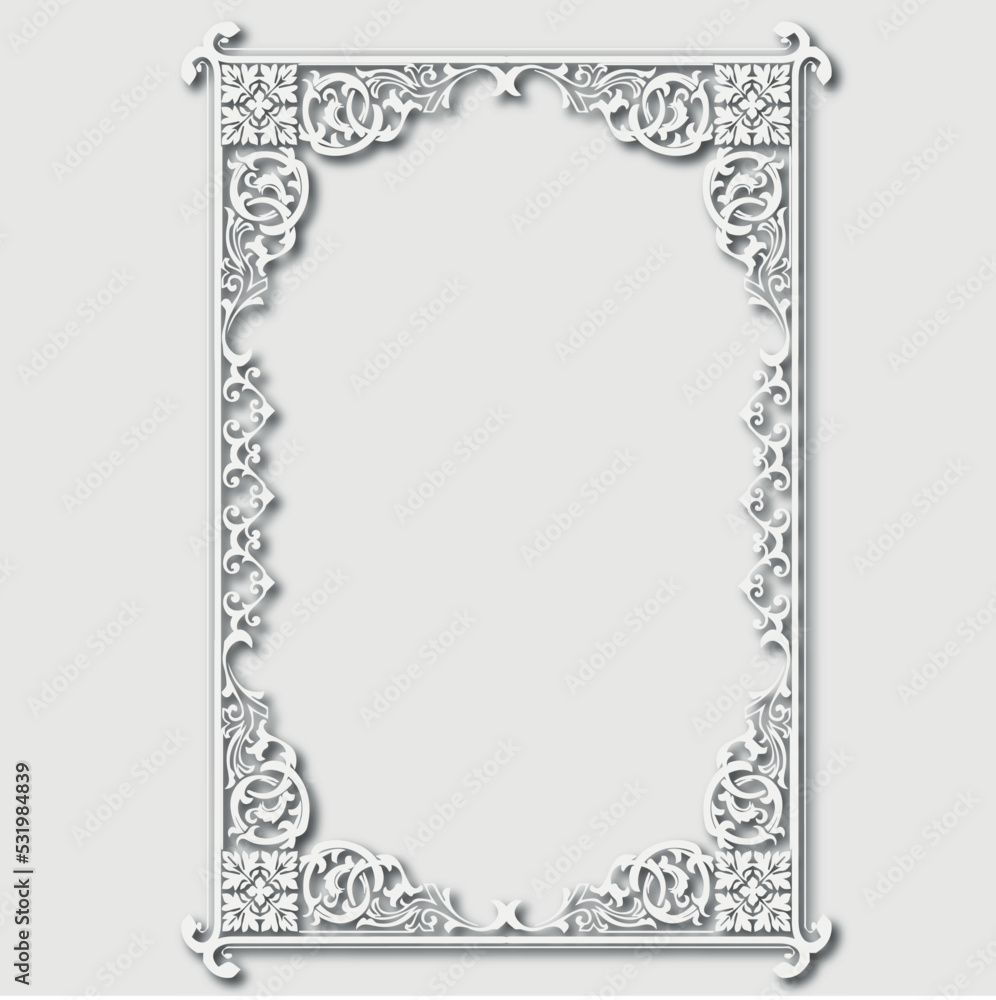 Fototapeta premium Frame, in the style of an ornament, Vector illustration eps 10, Art.