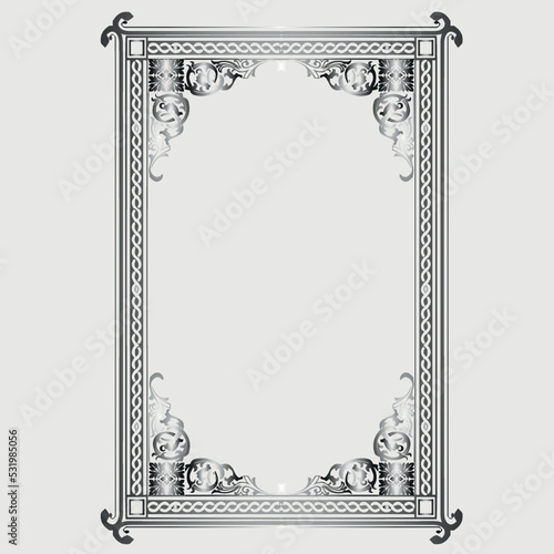 Frame, in the style of an ornament, Vector illustration eps 10, Art.