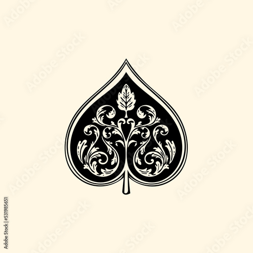 spade illustration ornament vintage