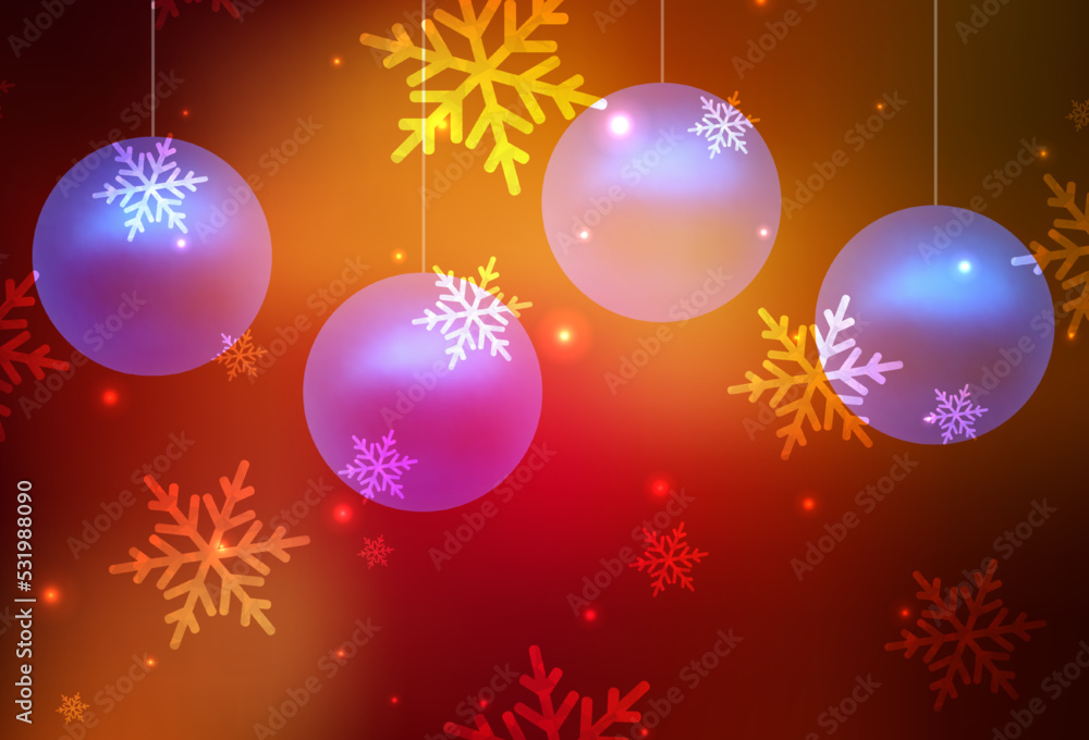 Dark Red, Yellow vector pattern in Christmas style. Dark Red, Yellow vector pattern in Christmas style.