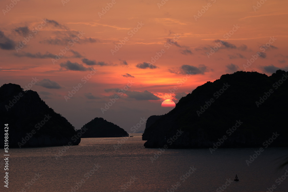 Sunset in vietnam