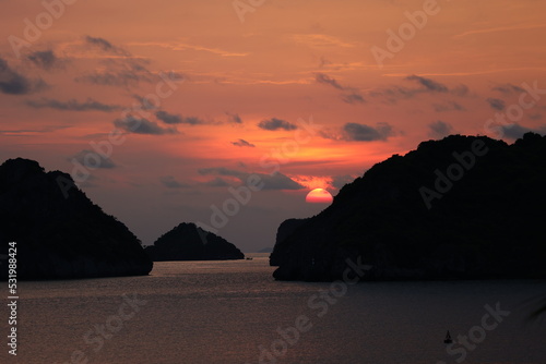 Sunset in vietnam