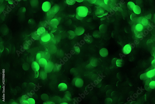 Green Bokeh Background - Lights At Night - Christmas 