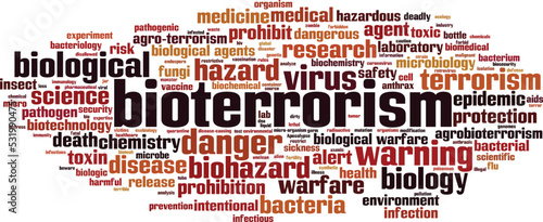 Bioterrorism word cloud photo