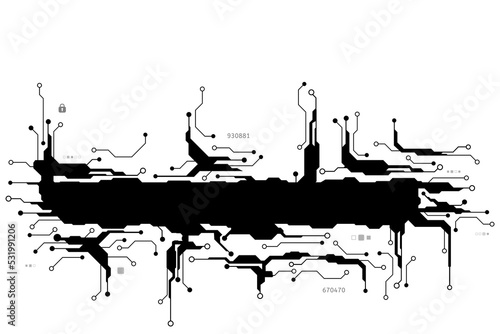 Vector circuit board and log security communication concept for technology background