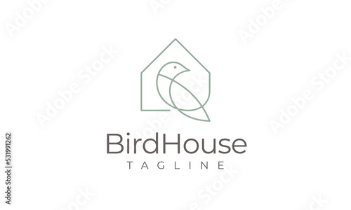 Bird House Logo - Nest Design Template