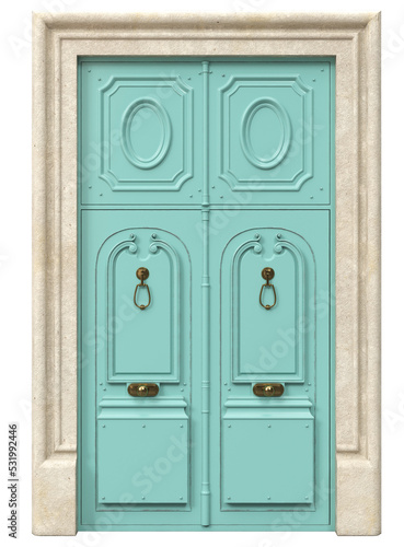 Entrance classic doors for the house © Uladyka