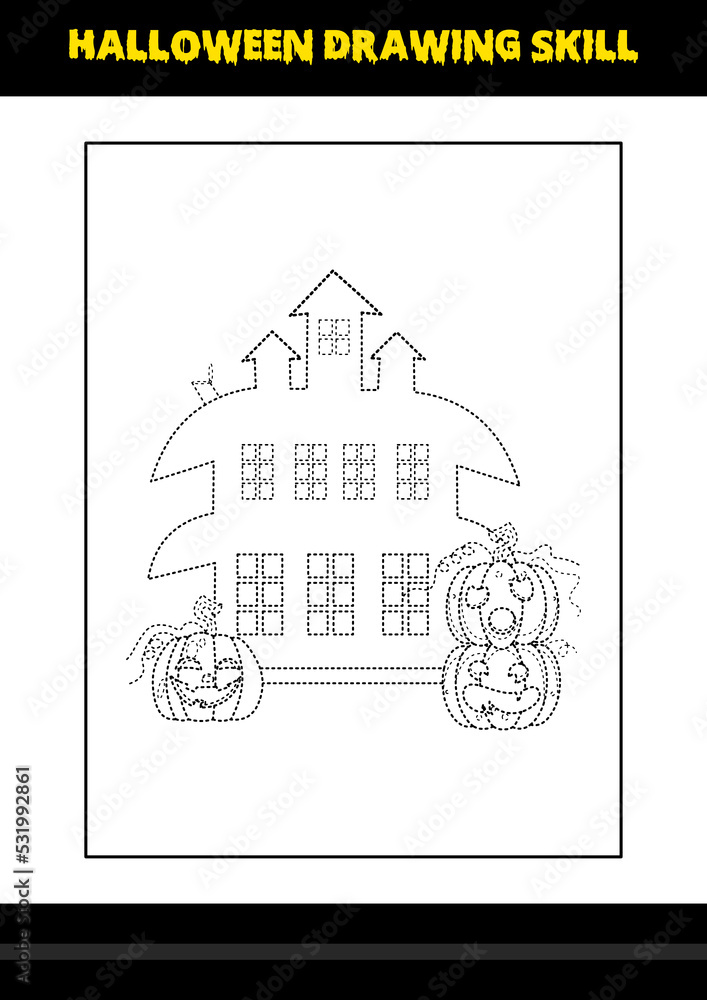 Halloween drawing skill for kids. Halloween drawing skill coloring page for kids. Halloween drawing skill for kids. Halloween drawing skill coloring page for kids.