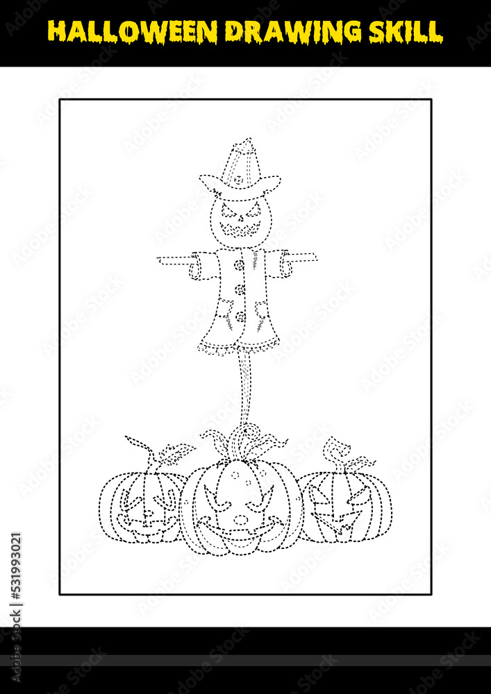 Halloween drawing skill for kids. Halloween drawing skill coloring page for kids. Halloween drawing skill for kids. Halloween drawing skill coloring page for kids.