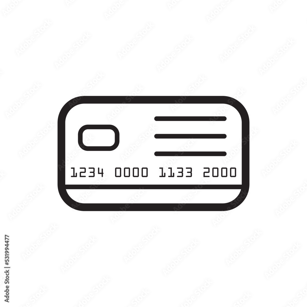 Credit Card Icon Vector Illustration Flat Design Credit Card Icon Vector Illustration Flat Design