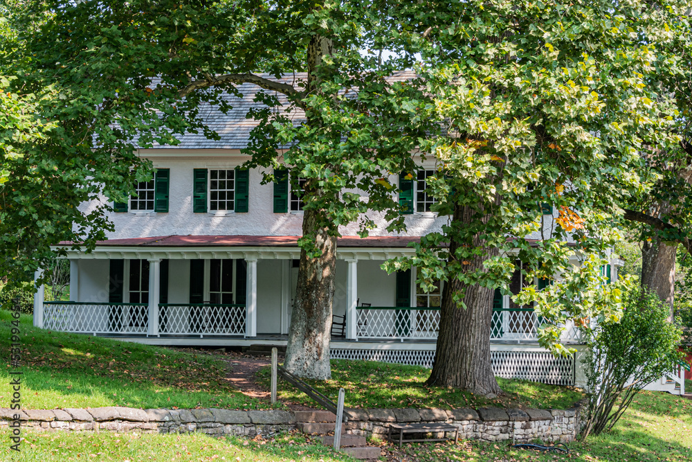 The Historic Ironmasters Mansion, Hopewell Furnace National Historic Site, Pennsylvania USA, Elverson, Pennsylvania